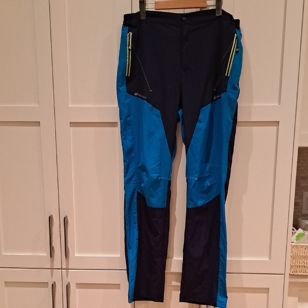 NUCKILY Men's Blue and Black Outdoor Pants